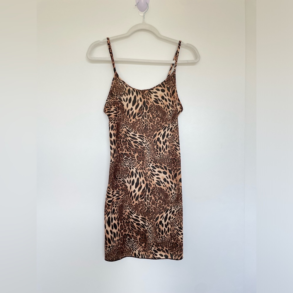 Leopard Print Slip Dress
